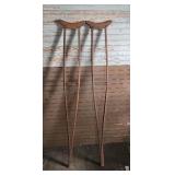 Vintage wood crutches