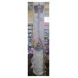 Vintage hanging ceiling light with 6x14in pressed