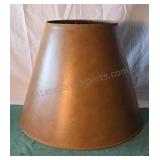 Vintage tapered lamp shade. Brown. 14x17x9.