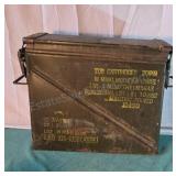 Military ammo can. Large. 14ï¿½x17ï¿½x8ï¿½ some rust.