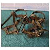 Vintage ice cleats. Missing one strap.