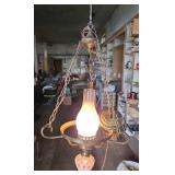 Vintage ceiling light fixure. Double switches.