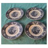 Baker & Co of Staffordshire, England blue China