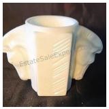 Vintage Art Deco Macbeth-Evans milk glass double