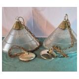 Brass finished ceiling fixtures with pressed
