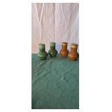 Vintage glazed individual tea/coffee carafes by