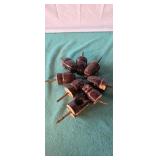 Ceramic insulators with lag bolts. 6ct.