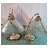 Brass finished ceiling fixtures with pressed