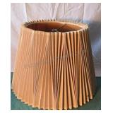Vintage tan pleated and tapered lamp shade.