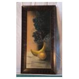 Framed artwork. Fruit. 20ï¿½x10ï¿½.