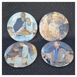 Norman Rockwell tin collectible plates. No boxes.