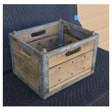 Twin pines, dairy milk bottle crate.
