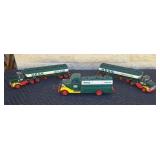 Vintage Hess Plaster toy tanker trucks.
