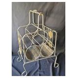 Steel table top wine rack. 16x9x8.