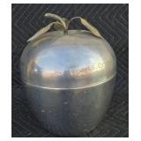 Aluminum apple shaped ice bucket. 9x12