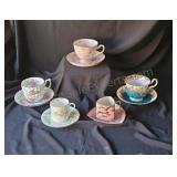 Teacup and saucer sets. 5 total.