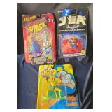 Superhero action figures.  In blister packs.