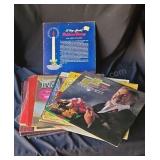 Assorted Christmas LPs.