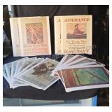 Reproductions of navy recruiting posters on card