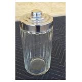 Dulton Glass Canister with ribbed vertical glass