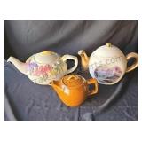 Assortment of teapots. One is McCoy