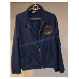 Vintage Navy blue zip front jacket with Navy