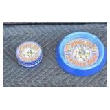 Calvary brand saddle soap tin, and tin ashtray