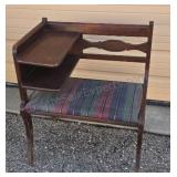 Vintage mahogany telephone table with