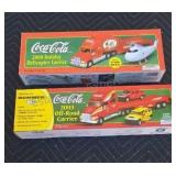 Collectible Coca-Cola die-cast vehicles. NIB