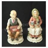 Vintage porcelain figurines, Old Man and Old Woman