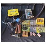 Assorted HO train accessories.