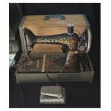 Vintage Singer sewing machine in travel