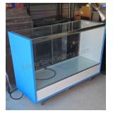 Glass display cabinet with lights and