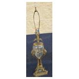 Art deco brass table lamp. No shade. Works.