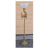 Art Deco copper colored floor lamp. It works.