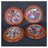 The Bradford Exchange Coca Cola plates in wood