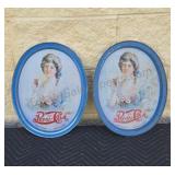 Metal Pepsi-Cola trays.