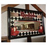 Roadside Diner Framed Mirror 18x27