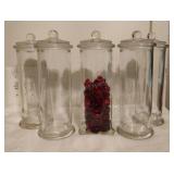 Slim Glass Jars -Set of 5