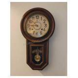 Vintage Regulator Clock w/Key 21x12