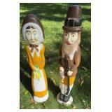 Union Blowmold Pilgrims Aprox 33,34 inches tall