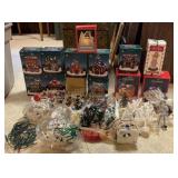 Group of porcelain Christmas houses & Accessories