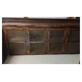 Wooden Sideboard w/Metal Door Panels