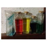 Glass Bottles w/Colored Water