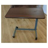 Adjustable Bed Side Table on Casters 30x30