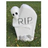Gravestone Halloween Blow Mold 27.5 inches tall