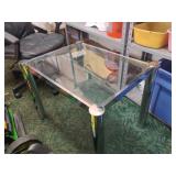 Glass Top Side Table 20x28x21