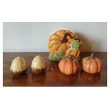Salt and Pepper Shakers and Ceramic Napkin Holder