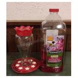 Glass Hummingbird Feeder