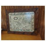 Vintage Map Wall Decor 16x20